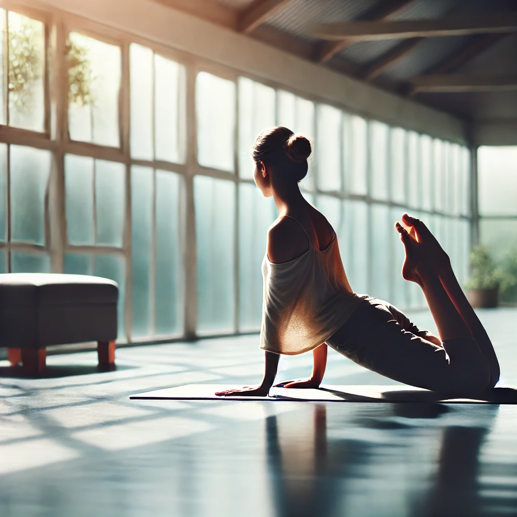 femme faisant du pilate